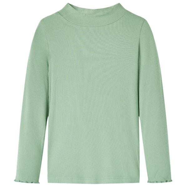 Kids' T-shirt with Long Sleeves Mock Turtleneck Dark Mint 116