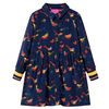 Kids'Dress with Long Sleeves Navy 140