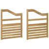 vidaXL Armrests Module 2 pcs White 59 x 4 x 73 cm Solid Acacia Wood