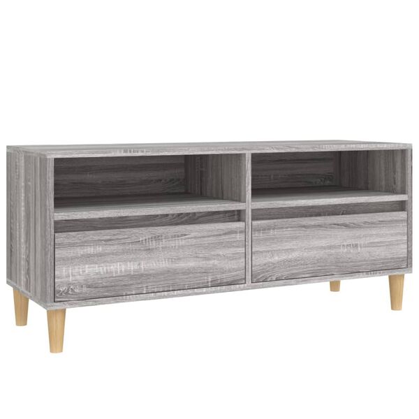 vidaXL TV Cabinet Grey Sonoma 100x34.5x44.5 cm Engineered Wood