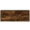 vidaXL TV Wall Cabinet with LED Lights Smoked Oak 100x31x35 cm