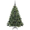 vidaXL Artificial Christmas Tree with 150 LEDs Green 120 cm PE and PVC