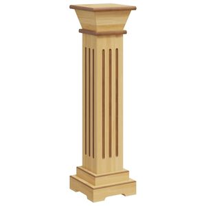 vidaXL Classic Square Pillar Plant Stand Light Wood 17x17x66 cm MDF
