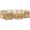 vidaXL Outdoor Sofa Set 7 pcs White Solid Acacia Wood