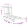 vidaXL Bed Frame without Mattress Grey 100x200 cm Solid Wood Pine