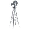 vidaXL Windmill Grey 84 x 68 x 245 cm Iron