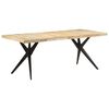 vidaXL Dining Table 200x90x76 cm Rough Mango Wood