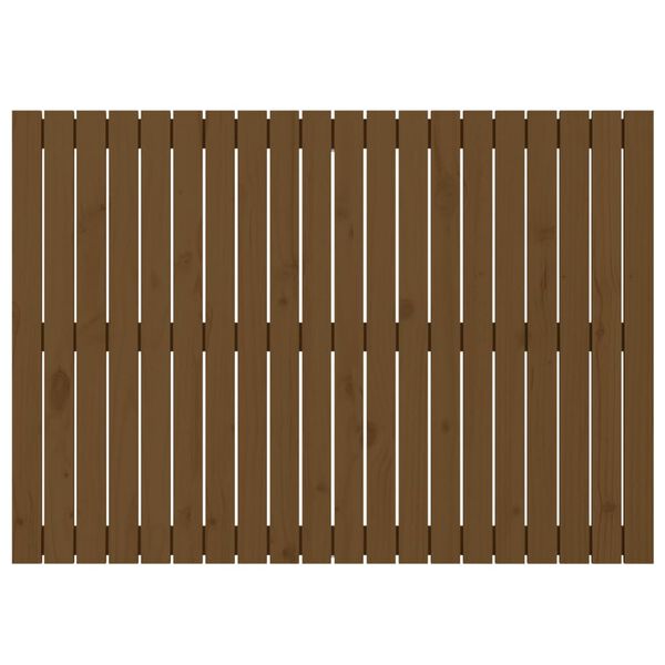 vidaXL Wall Headboard Honey Brown 127.5x3x90 cm Solid Wood Pine