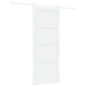 vidaXL Sliding Door 83 x 202 cm Solid Pine Wood White