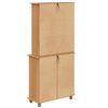 vidaXL Hutch ASKIM Honey Wax 91 x 40 x 200.5 cm Solid Pine Wood