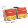 vidaXL Trailer Lights 2 pcs Red 10.5x7.5x10 cm 12V LED Bulb