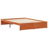 vidaXL Bed Frame with Headboard 2 pcs Wax Brown Solid Pine Wood