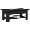 vidaXL Coffee Table Black Oak 102 x 55 x 42 cm Engineered Wood