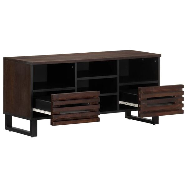 vidaXL TV Cabinet Brown 100x34x46 cm Solid Wood Mango