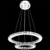 Double Ring LED Crystal Pendant Lamp 23.6 W