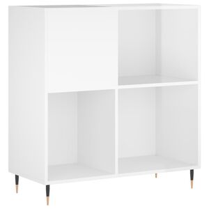 vidaXL Record Cabinet High Gloss White 84.5x38x89 cm Engineered Wood
