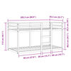 vidaXL Bunk Bed without Mattress Pink 80x200 cm Solid Wood Pine