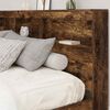 vidaXL Storage Headboard with Shelf Smoked Oak 200 cm Engineered Wood