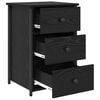 vidaXL Bedside Cabinet with Drawer 2 pcs Black Oak 40 x 36 x 60 cm