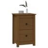 vidaXL Bedside Cabinet Honey Brown 40x35x61.5 cm Solid Wood Pine