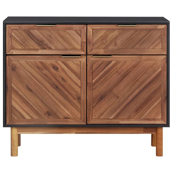 vidaXL Sideboard 90x33.5x75 cm Solid Acacia Wood and MDF