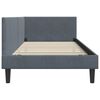 vidaXL Corner Bed Frame with Headboard Dark Grey 80 cm x 200 cm Velvet