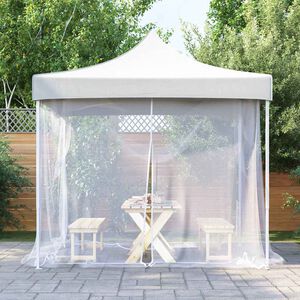 vidaXL Mosquito Net for Gazebo Rectangular 220 mesh White Polyester