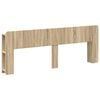 vidaXL Headboard Cabinet with Storage Sonoma Oak Engineered Wood