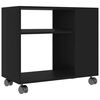 vidaXL Side Table Black 70x35x60.5 cm Engineered Wood