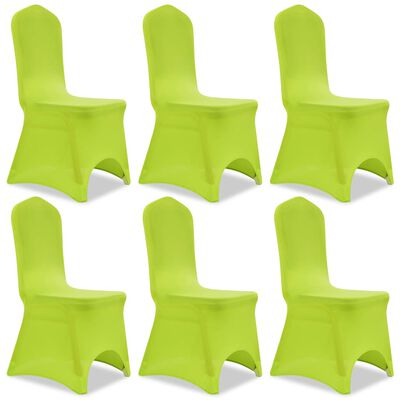 vidaXL Stretch Chair Cover 6 pcs Green