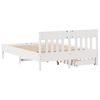 vidaXL Bed Frame without Mattress White 120x190 cm Small Double Solid Wood Pine