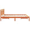 vidaXL Bed Frame Brown 140 x 200 cm Solid Pine Wood