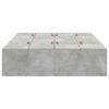 vidaXL Bed Frame Concrete grey 120 x 190 cm Engineered wood