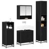 vidaXL Bathroom Furniture Set 4 pcs Black Oak Engineered Wood