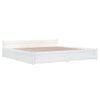 vidaXL Bed Frame without Mattress with Drawers White Super King
