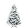 vidaXL Artificial Christmas Tree with 300 LEDs White 210 cm PE and PVC