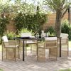 vidaXL Garden Dining Set 5 pcs Beige Poly Rattan