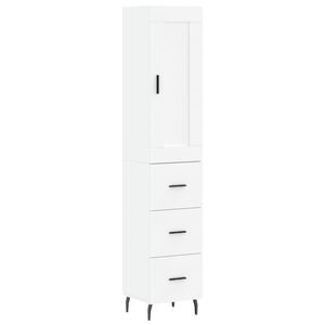 vidaXL Highboard White 34.5x34x180 cm Engineered Wood