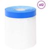 vidaXL Masking Film with Adhesive Tape Transparent and Blue