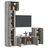 vidaXL 5 Piece TV Cabinet Set Grey Sonoma Engineered Wood