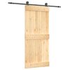 vidaXL Sliding Door with Hardware Set 90x210 cm Solid Wood Pine