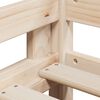 vidaXL High Sleeper Bed without Mattress 90x190 cm Single Solid Wood Pine