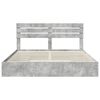 vidaXL Storage Bed Concrete Grey 200 x 200 cm Engineered Wood