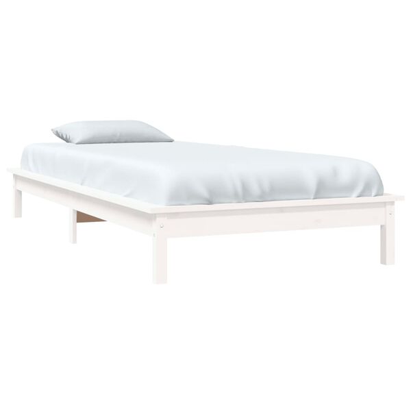 vidaXL Bed Frame without Mattress White 90x200 cm Solid Wood