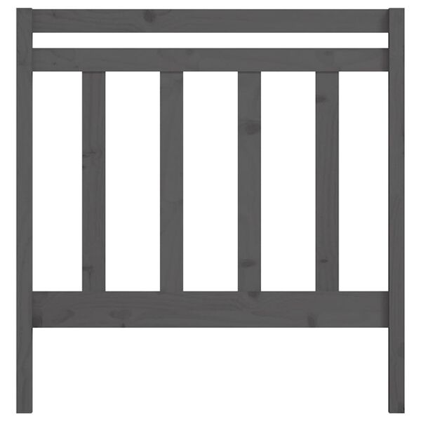 vidaXL Bed Headboard Grey 96x4x100 cm Solid Wood Pine