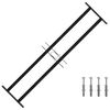 vidaXL Window Grille 115 x 30 cm Powder-Coated Steel Black