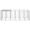 vidaXL Dog Kennel Silver 330x110x110 cm Steel