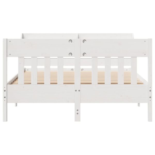 vidaXL Bed Frame without Mattress White 160x200 cm Solid Wood Pine