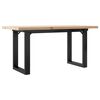 vidaXL Coffee Table O-Frame 90x40x45.5 cm Solid Wood Pine and Steel