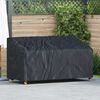 vidaXL Garden Bench Cover Black 205 x 85 x 65 / 94 cm 420D Oxford Fbric